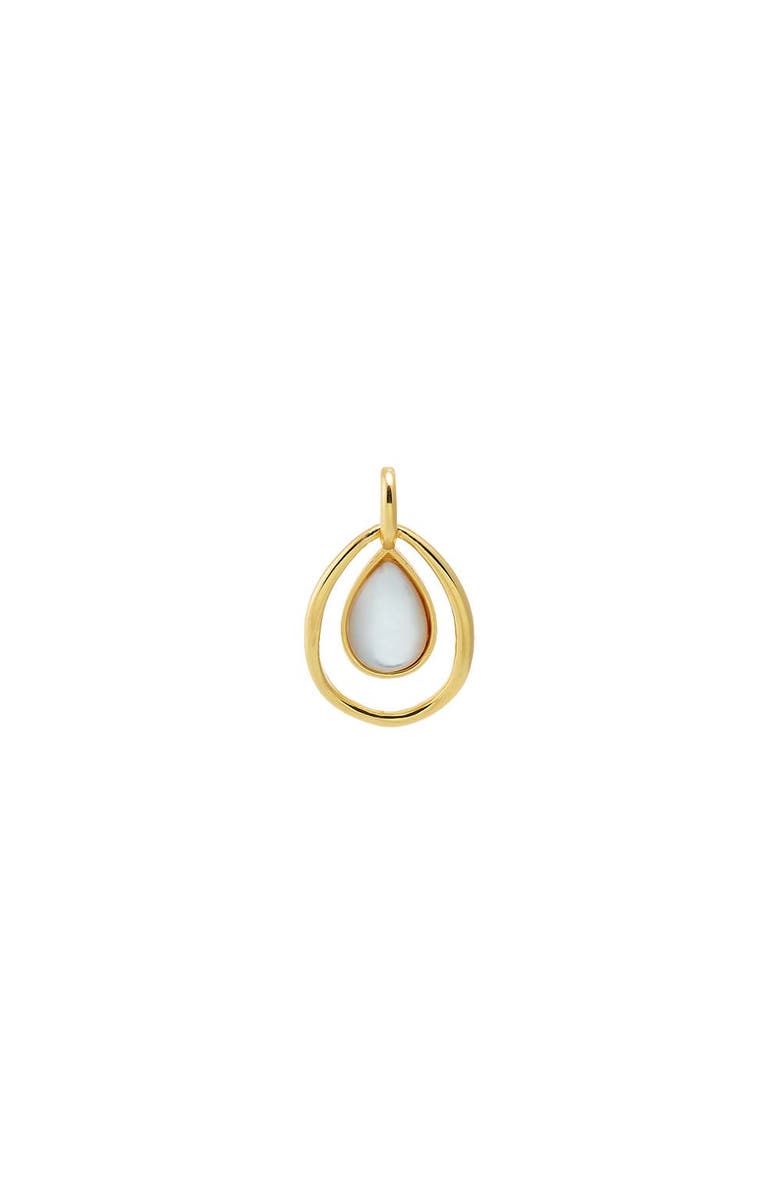 BY ADINA EDEN Mother Of Pearl Open Teardrop Charm, Main, color, Mother Of Pearl