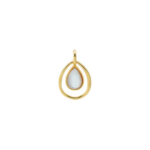 Mother Of Pearl Open Teardrop Charm