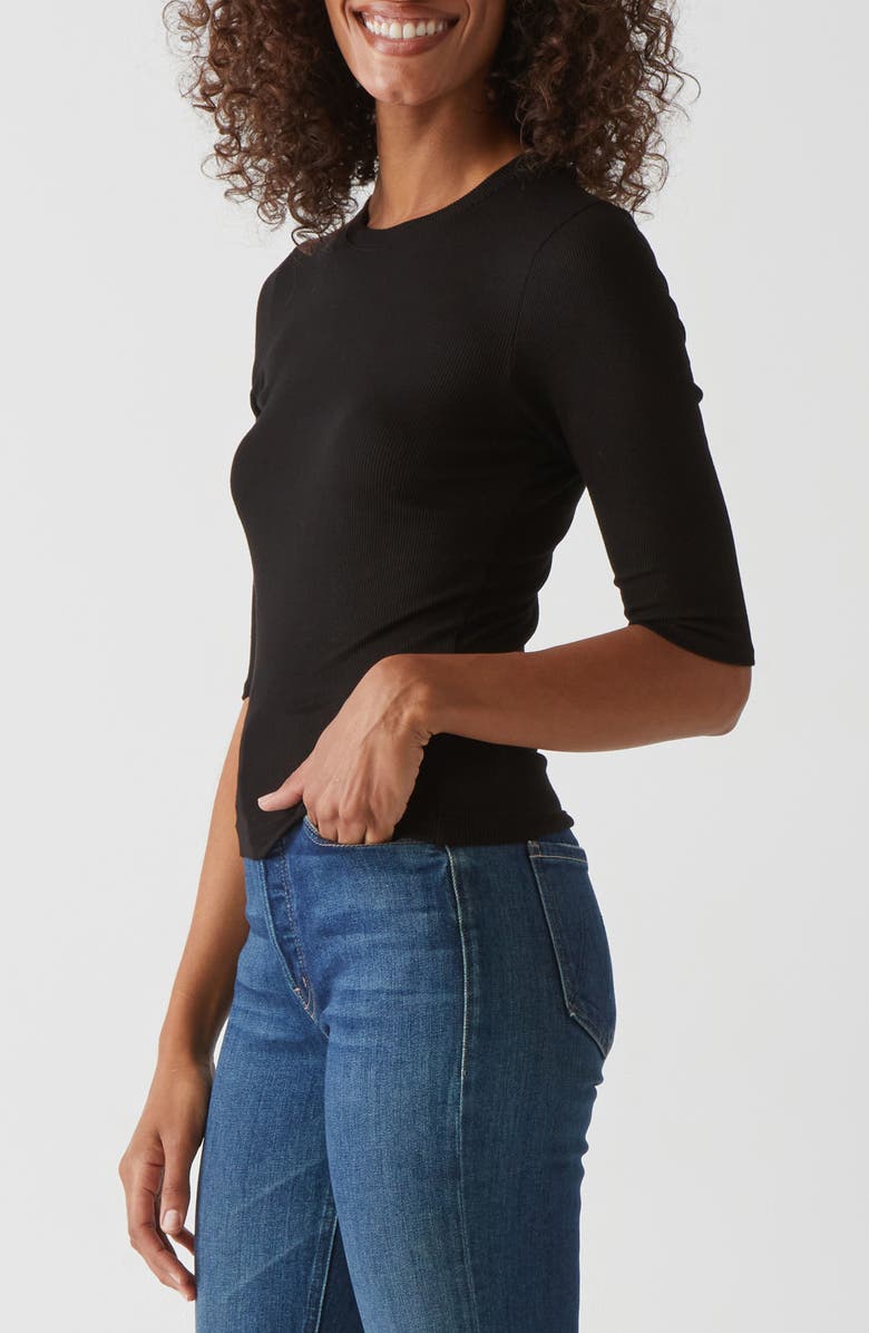 Michael Stars Maeve Elbow Sleeve Rib T-Shirt, Alternate, color,