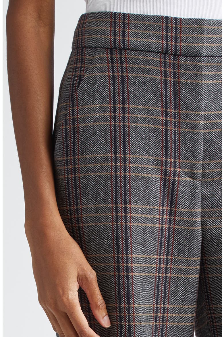 Brixton Plaid Wide Leg Ankle Pants, Alternate, color, INK MULTI