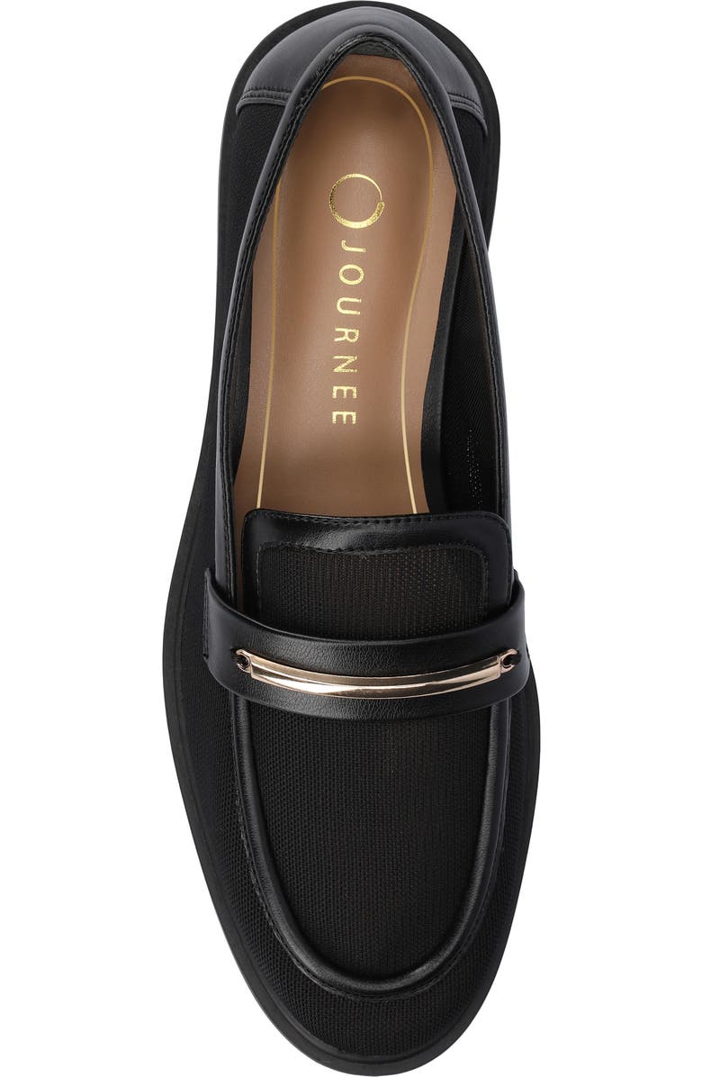Journee Collection Rainey Mesh Loafer, Alternate, color, Mesh/ Black