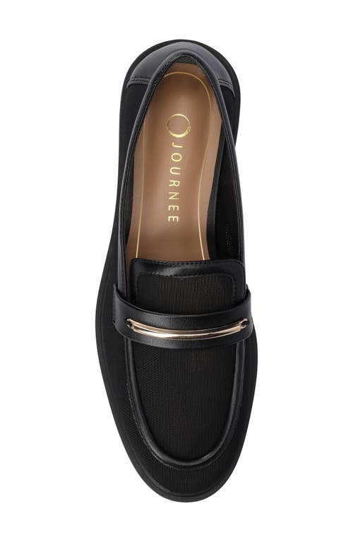 Journee Collection Women's Rainey Slip On Tailored Loafers In Mesh/black