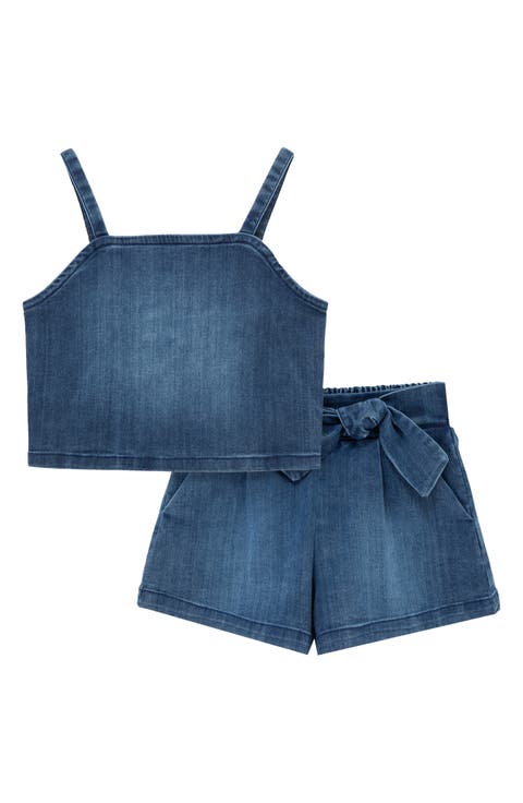 Kids' Denim Tank & Shorts Set (Big Kid)
