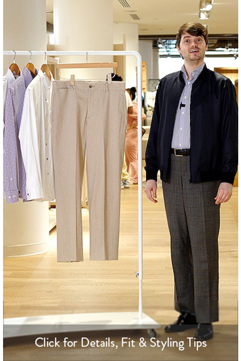 Flat Front Cotton & Linen Straight Leg Pants video
