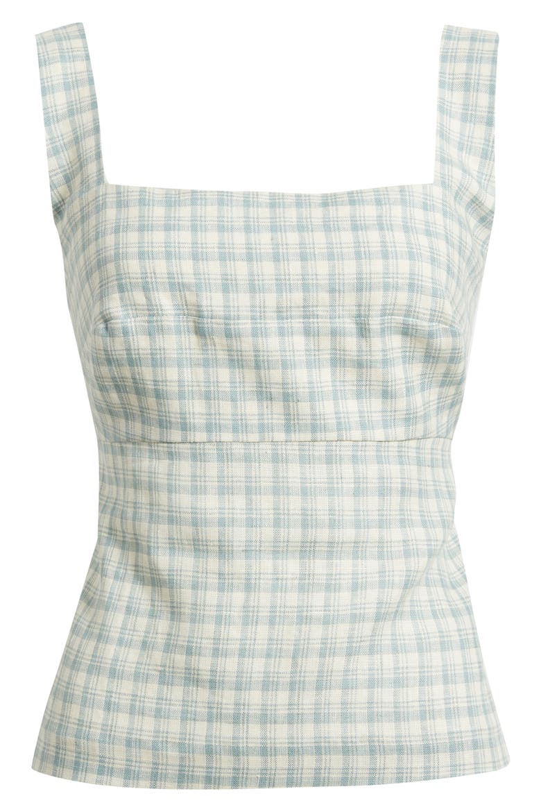 Clarence Check Linen Top, Alternate, color, ZEPHYR CHECK