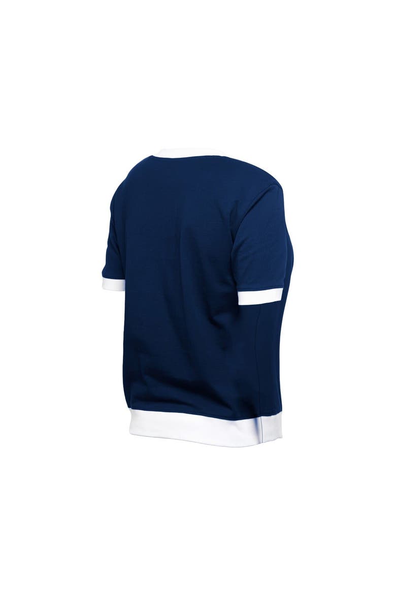 Women's New Era Deep Sea Blue Seattle Kraken Game Day Rhinestuds T-Shirt, Alternate, color, Navy