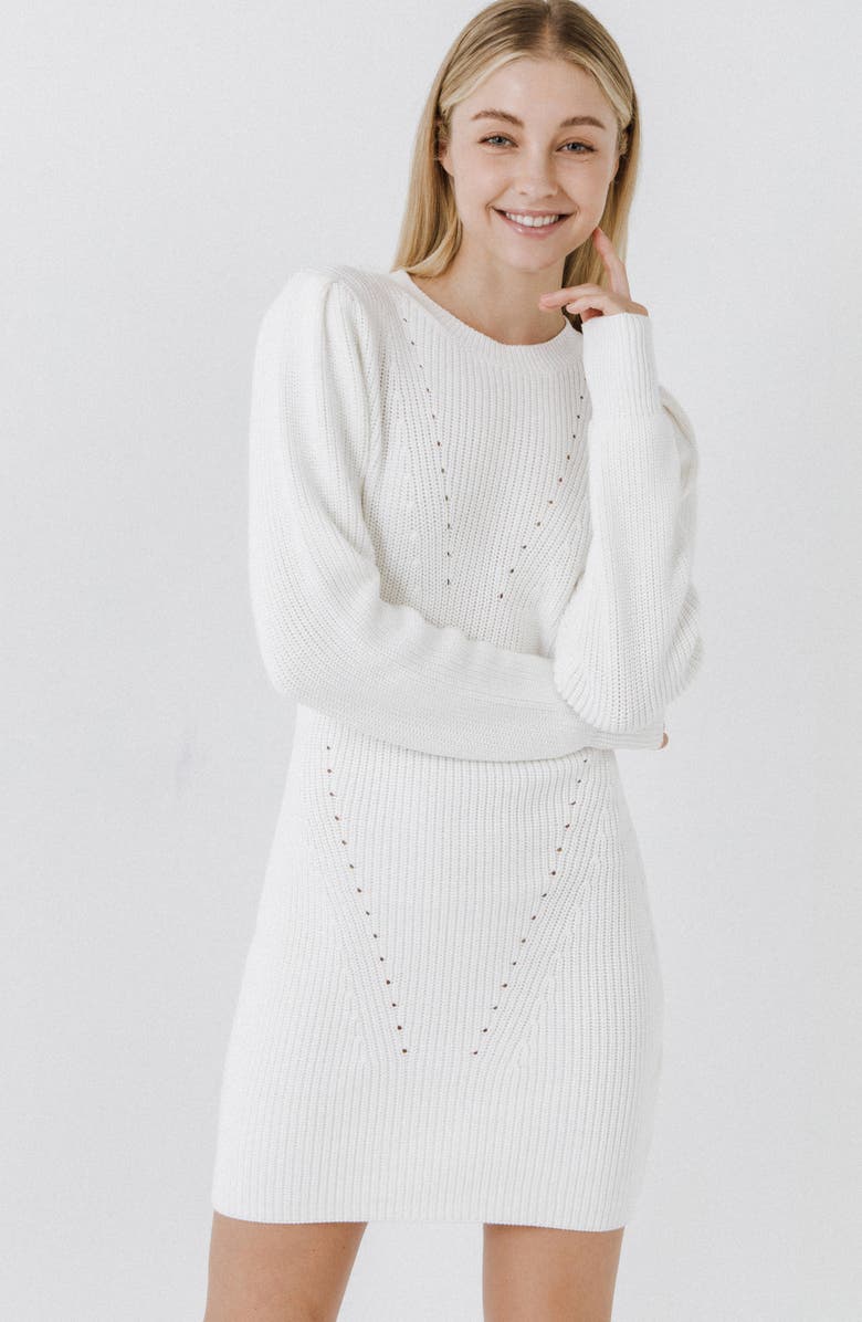 Endless Rose Long Sleeve Sweater Dress, Alternate, color, 