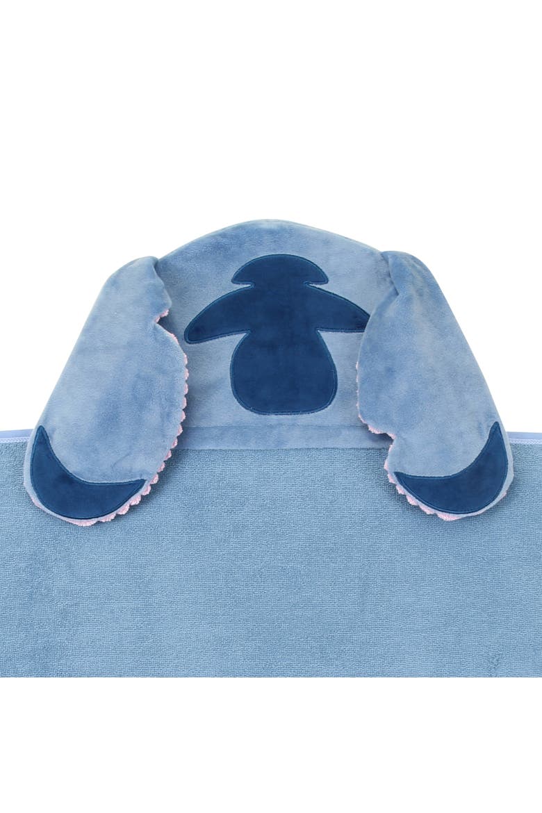 Disney Stitch Luxury Cotton Terry Hooded Baby Bath Towel, Alternate, color, Blue
