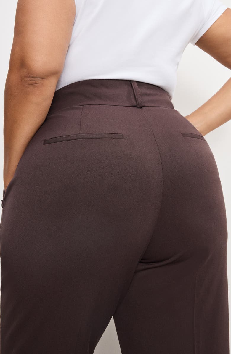 Good American Essential Flare Leg Pants, Alternate, color, Dark Chocolate