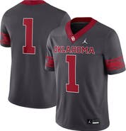Jordan Brand Men's Jordan Brand #1 Anthracite Oklahoma Sooners Alternate Game Jersey