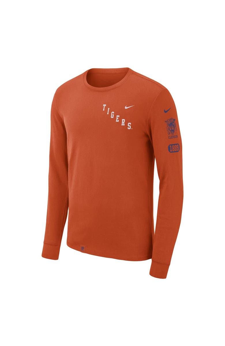 Nike Men's Nike Orange Clemson Tigers Repeat Logo 2-Hit Long Sleeve T-Shirt, Alternate, color, Orange