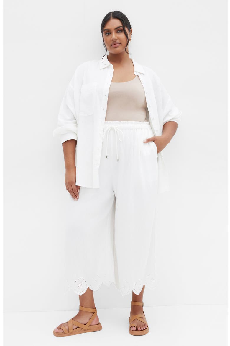 Alaia Drawstring Pants, Alternate, color, IVORY
