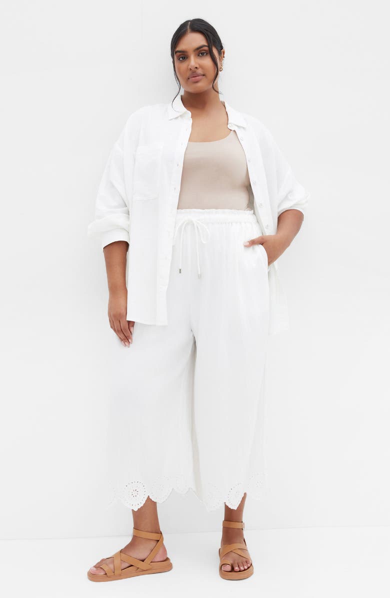 City Chic Alaia Drawstring Pants, Alternate, color, Ivory