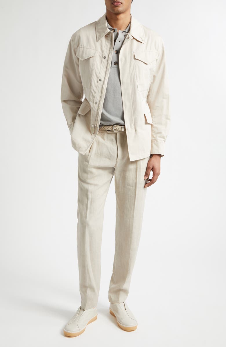 Eleventy Cotton & Cashmere Polo, Alternate, color, 80 Clay