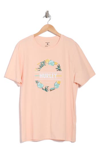 Hurley Pina Cotton Graphic T-shirt In Pink