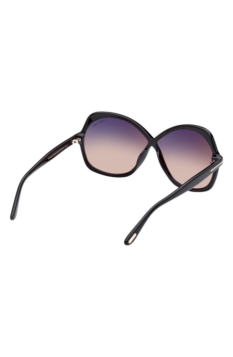 TOM FORD Rosemin 64mm Gradient Oversize Butterfly Sunglasses, Alternate, color,