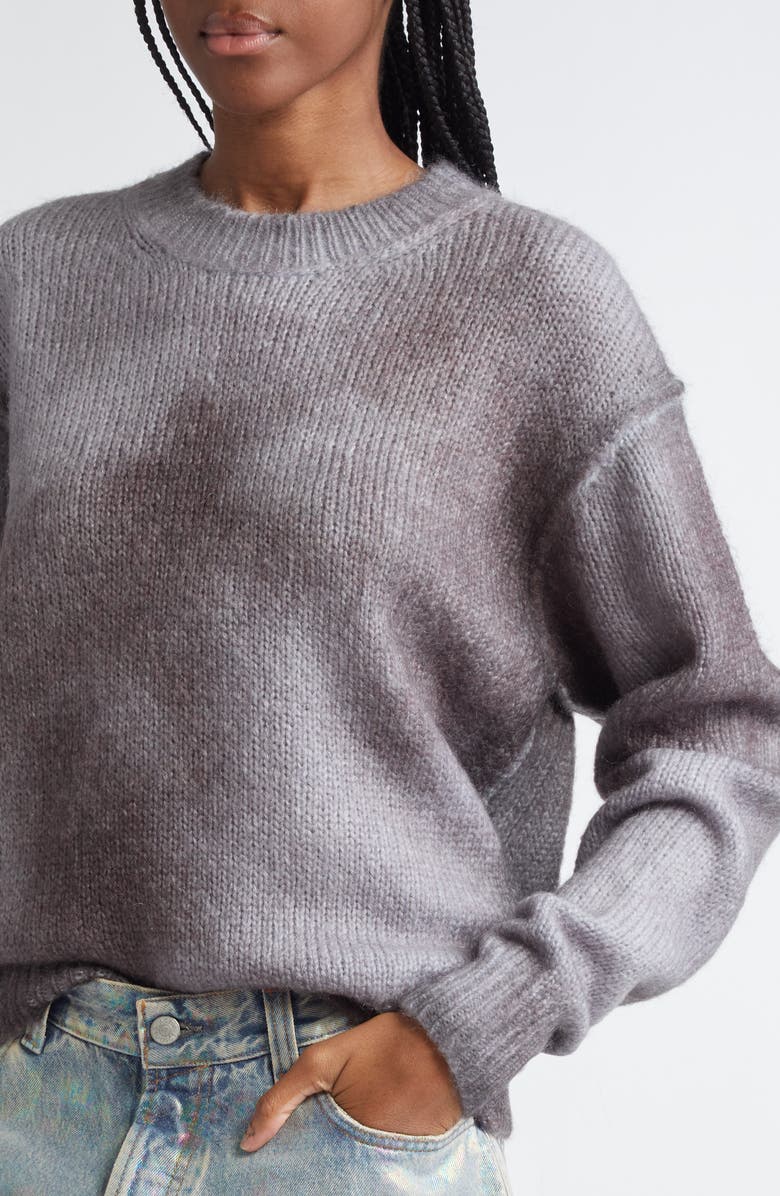 Acne Studios Koros Sprayed Crewneck Sweater, Alternate, color,
