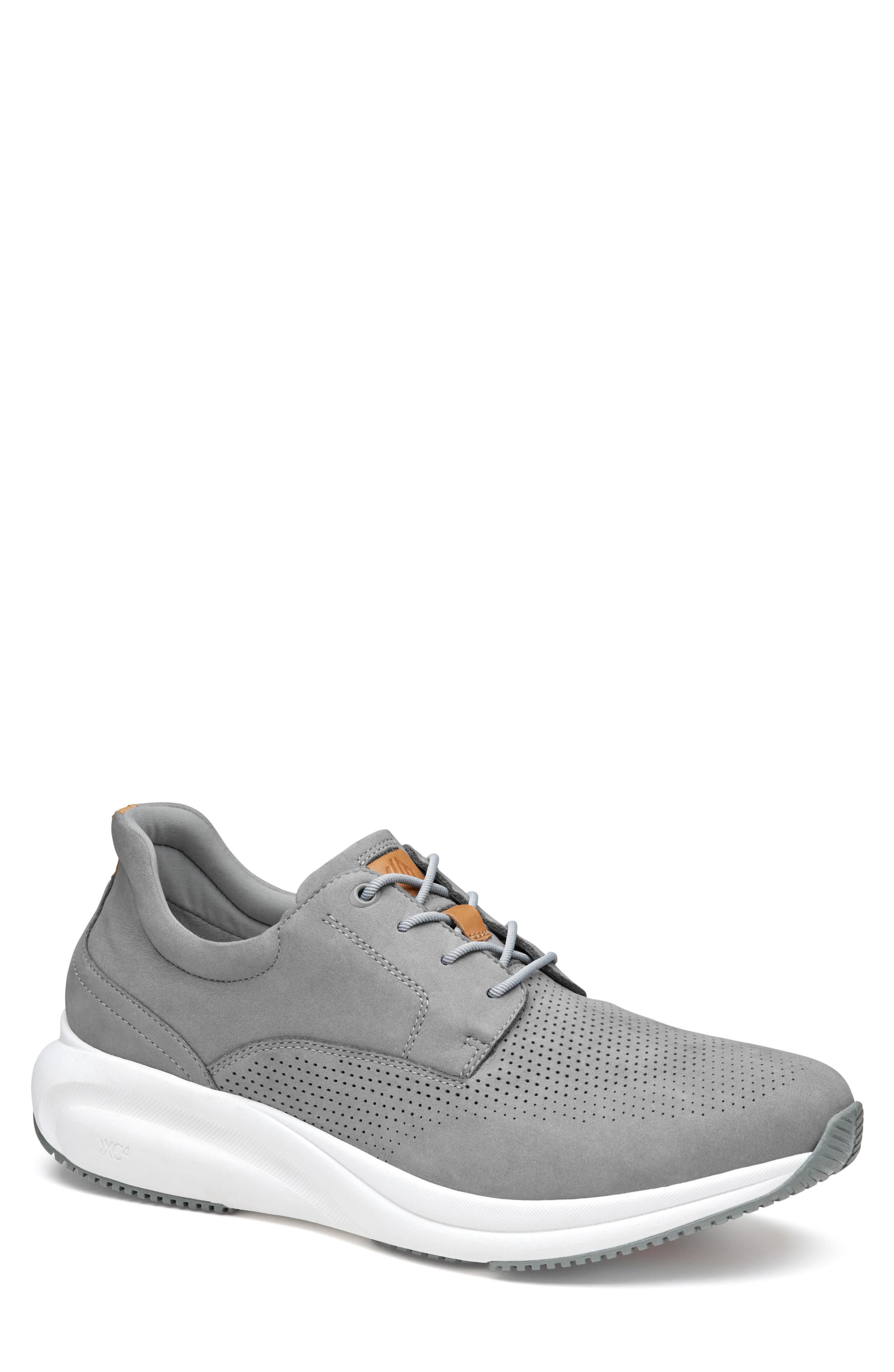 Johnston & Murphy TR3-Luxe Hybrid Waterproof Sneaker, Main, color, Gray Waterproof Nubuck