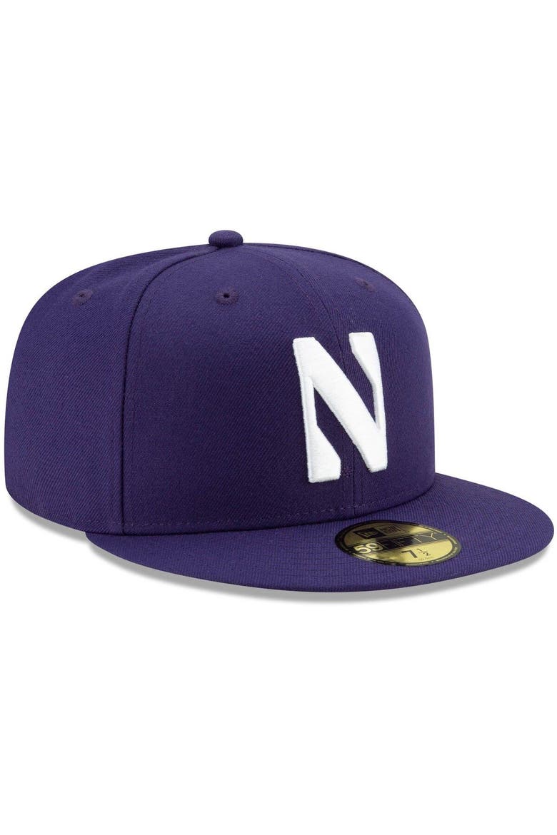 Men's New Era Purple Northwestern Wildcats Primary Team Logo Basic 59FIFTY Fitted Hat, Alternate, color, PURPLE