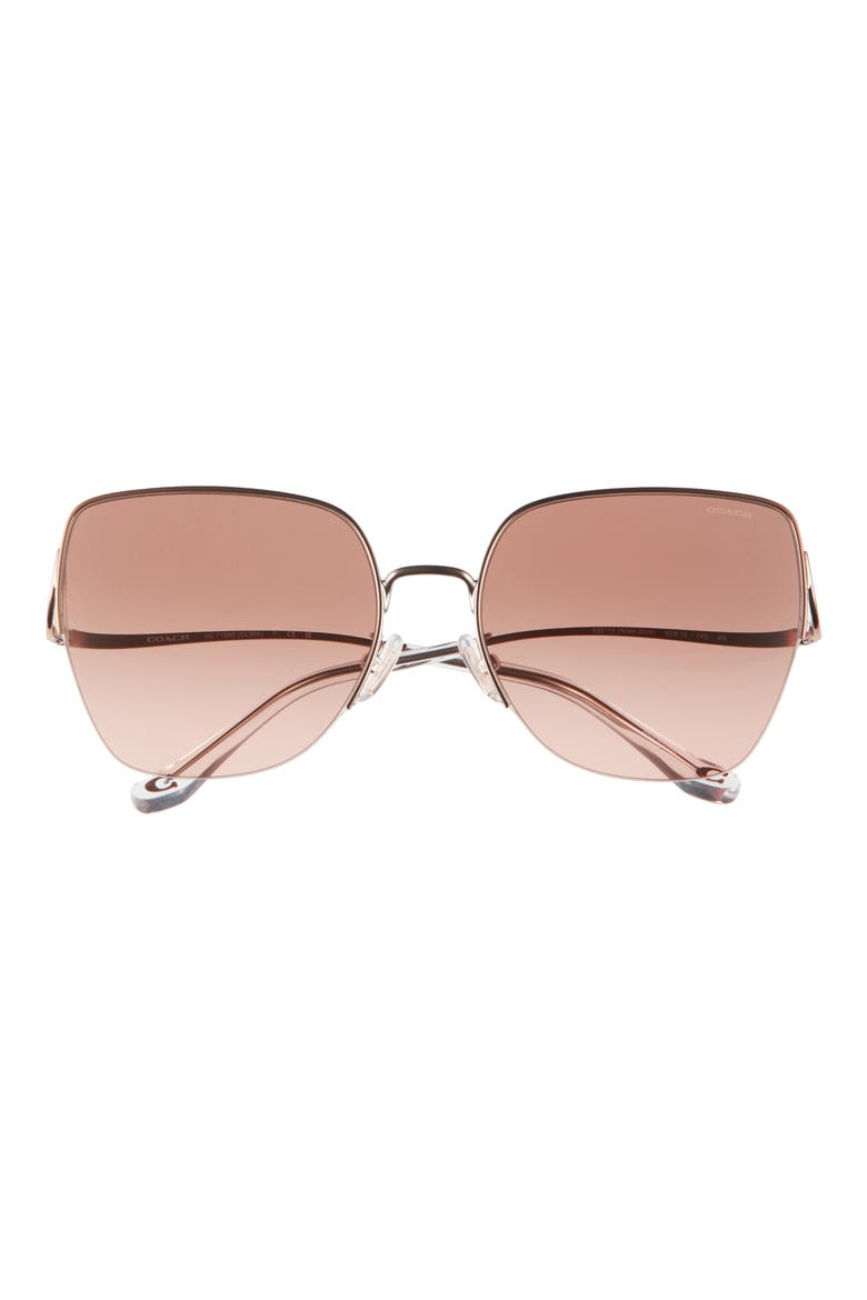 HC7156D 60mm Square Sunglasses, Main, color, GOLD AMBER