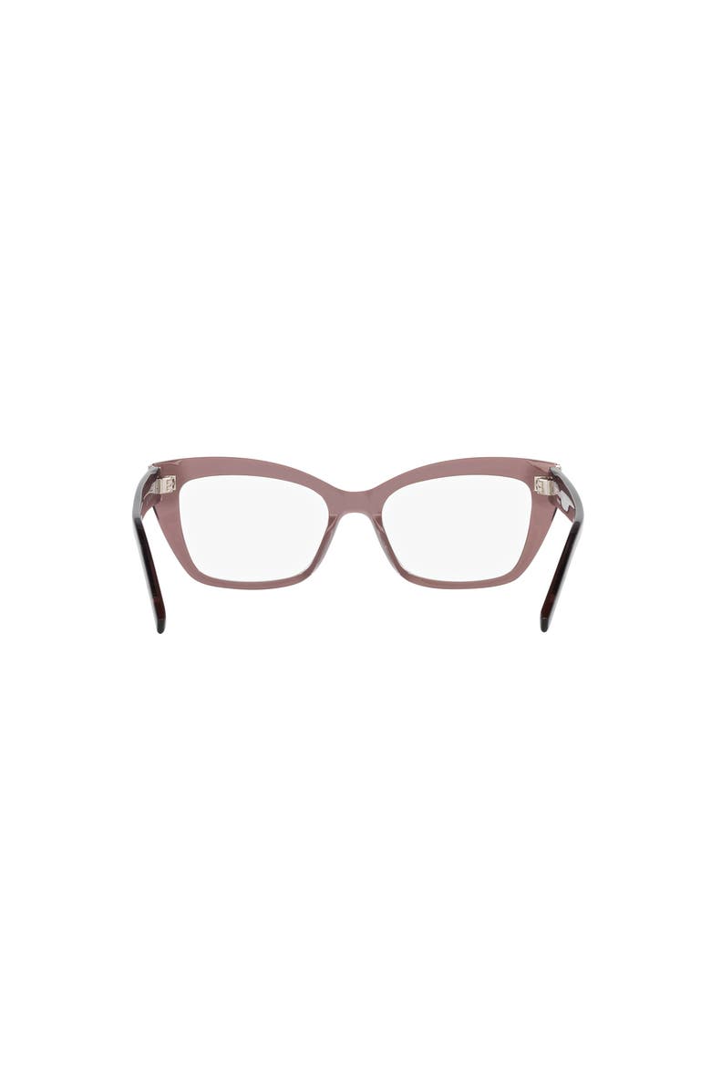 Saint Laurent 53mm Rectangle optical glasses, Alternate, color, Brown