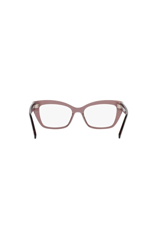 Saint Laurent 53mm Rectangle Optical Glasses In Brown