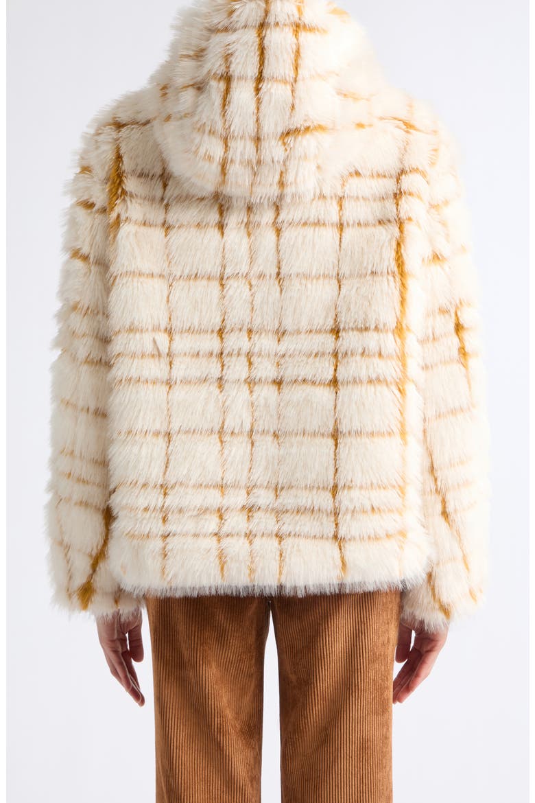 Pluvier Hooded Faux Fur Jacket, Alternate, color, WHITE