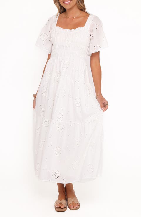 Tierney Eyelet Embroidered Midi Dress