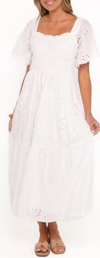 Petal & Pup Tierney Eyelet Embroidered Midi Dress