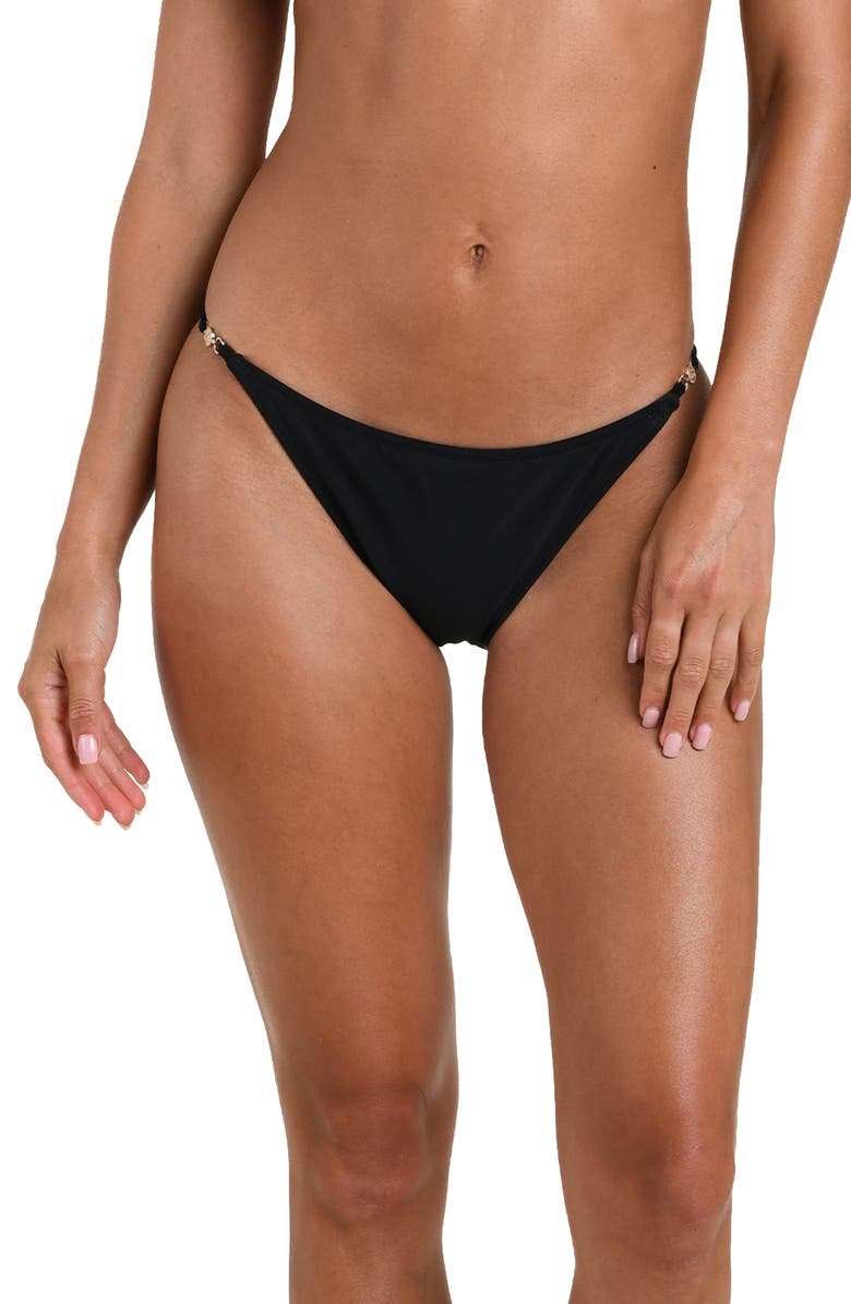 L'AGENCE Violet Bikini Bottoms, Main, color, Black