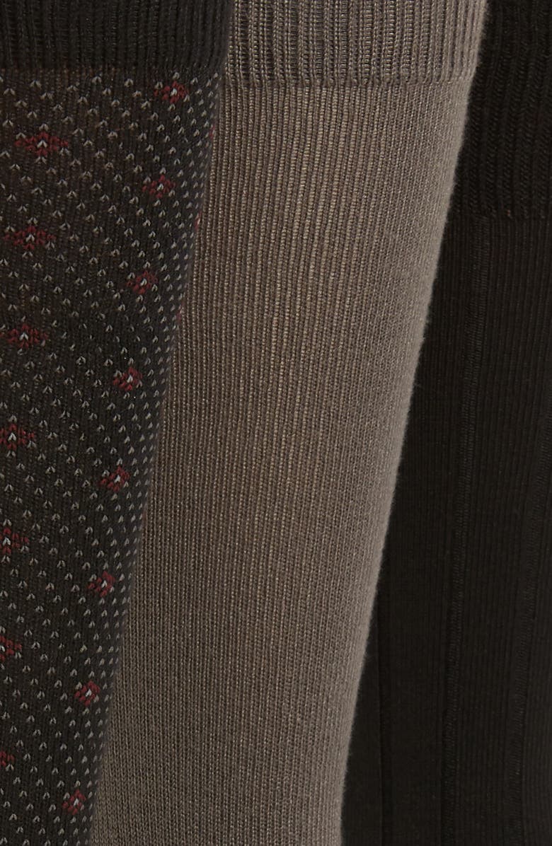 Polo Ralph Lauren Assorted 3-Pack Supersoft Dress Socks, Alternate, color, Black