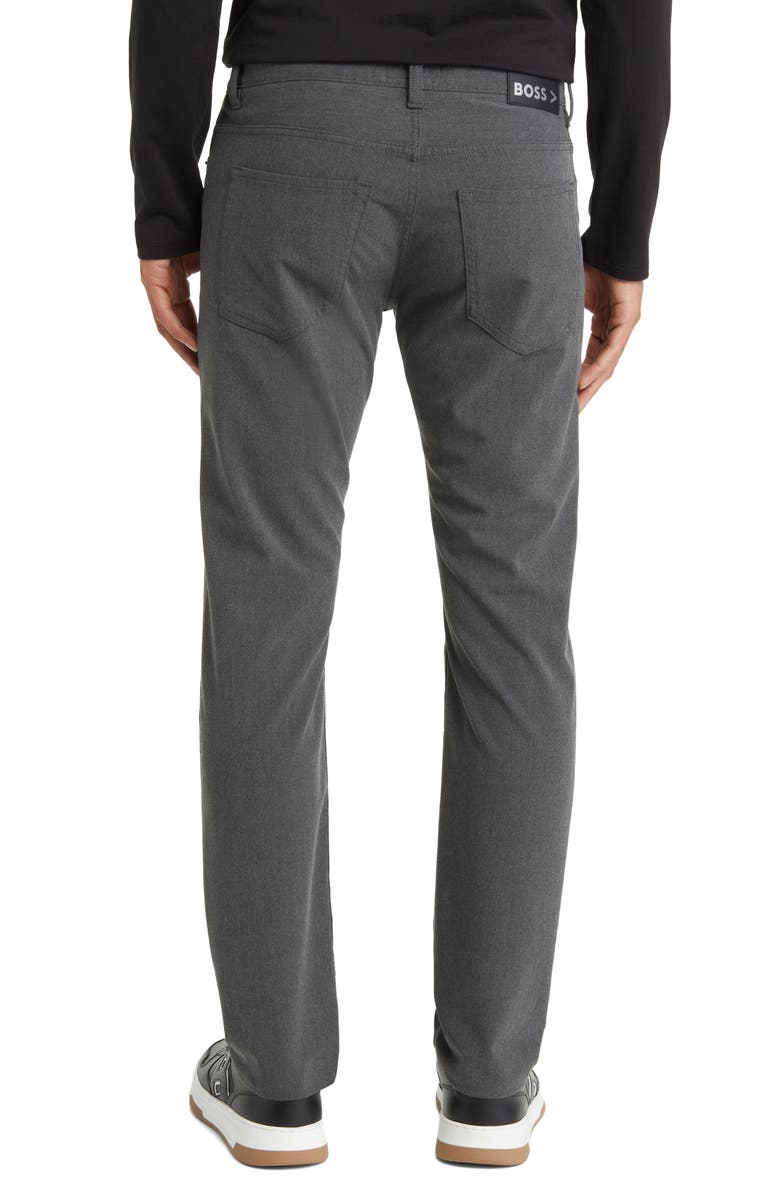 BOSS Delaware Slim Fit Five Pocket Pants, Alternate, color, Charcoal