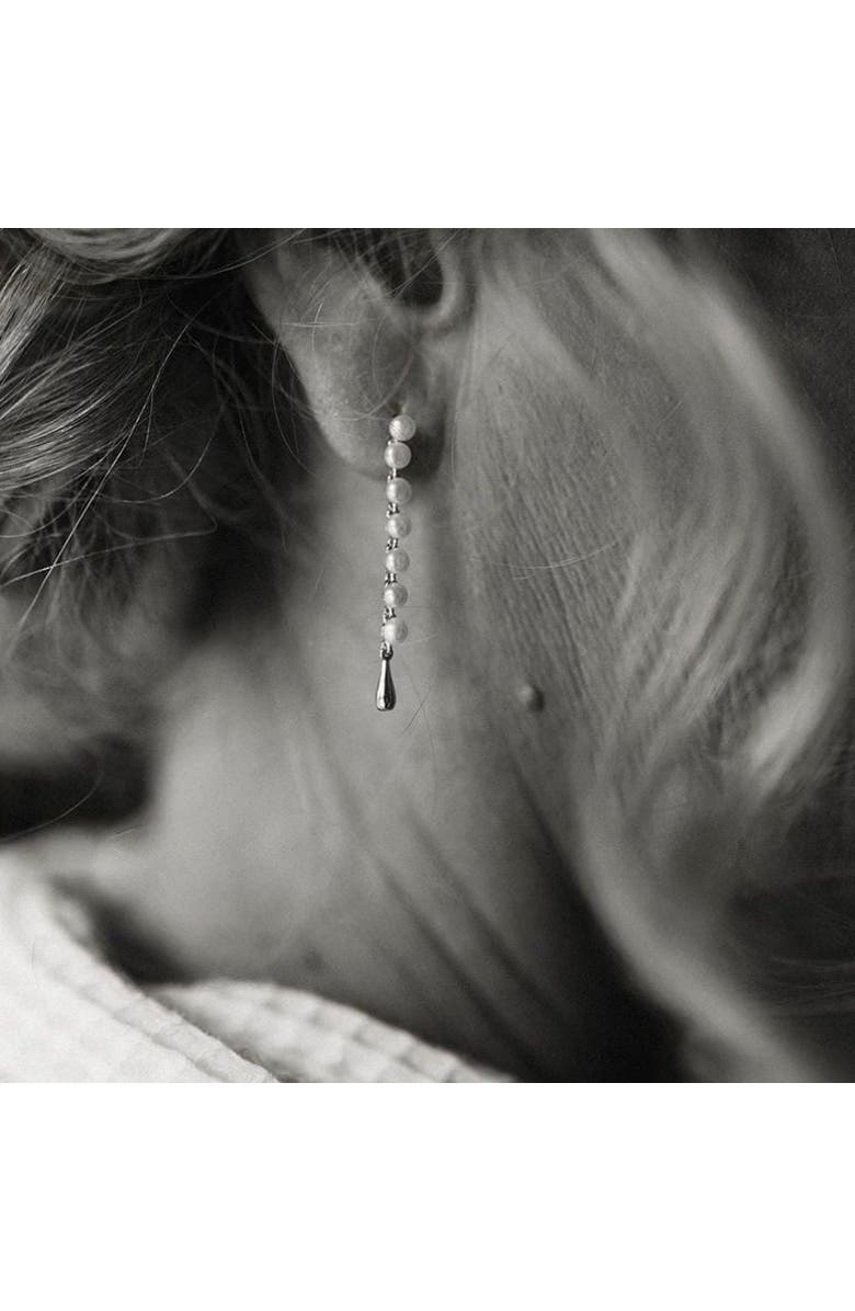 Lucy Quartermaine Royal Pearl Drop Earrings, Alternate, color, Sterling Silver