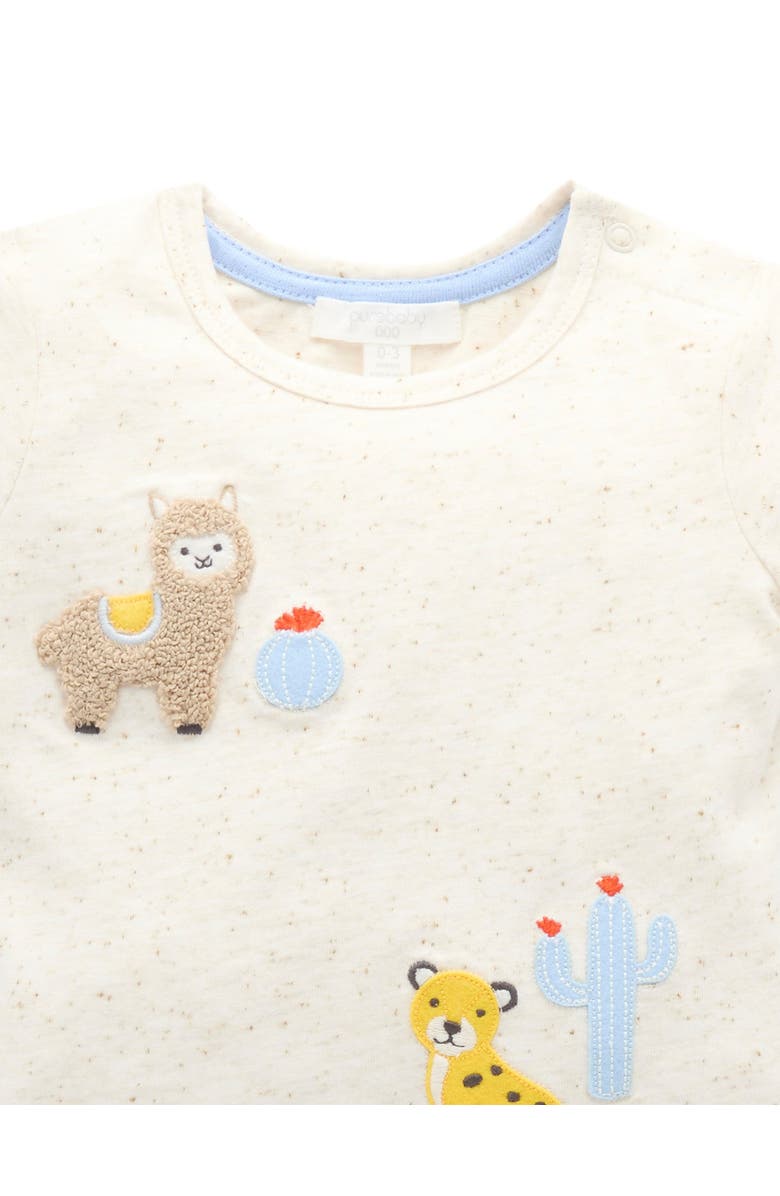 Purebaby Gingham Short and Tee Set, Alternate, color, Caribbean Gingham