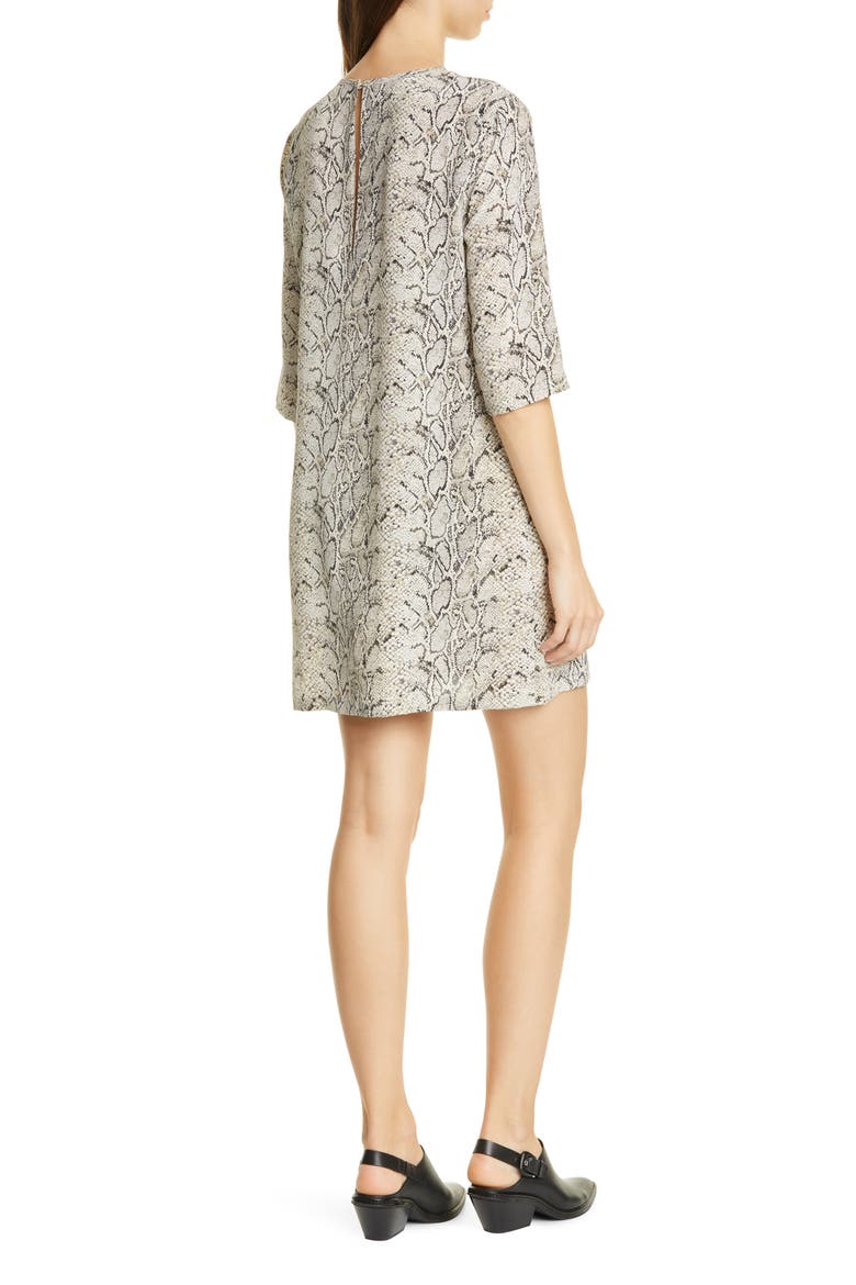 Aubrey Silk Shift Dress, Alternate, color, EQ NATURAL
