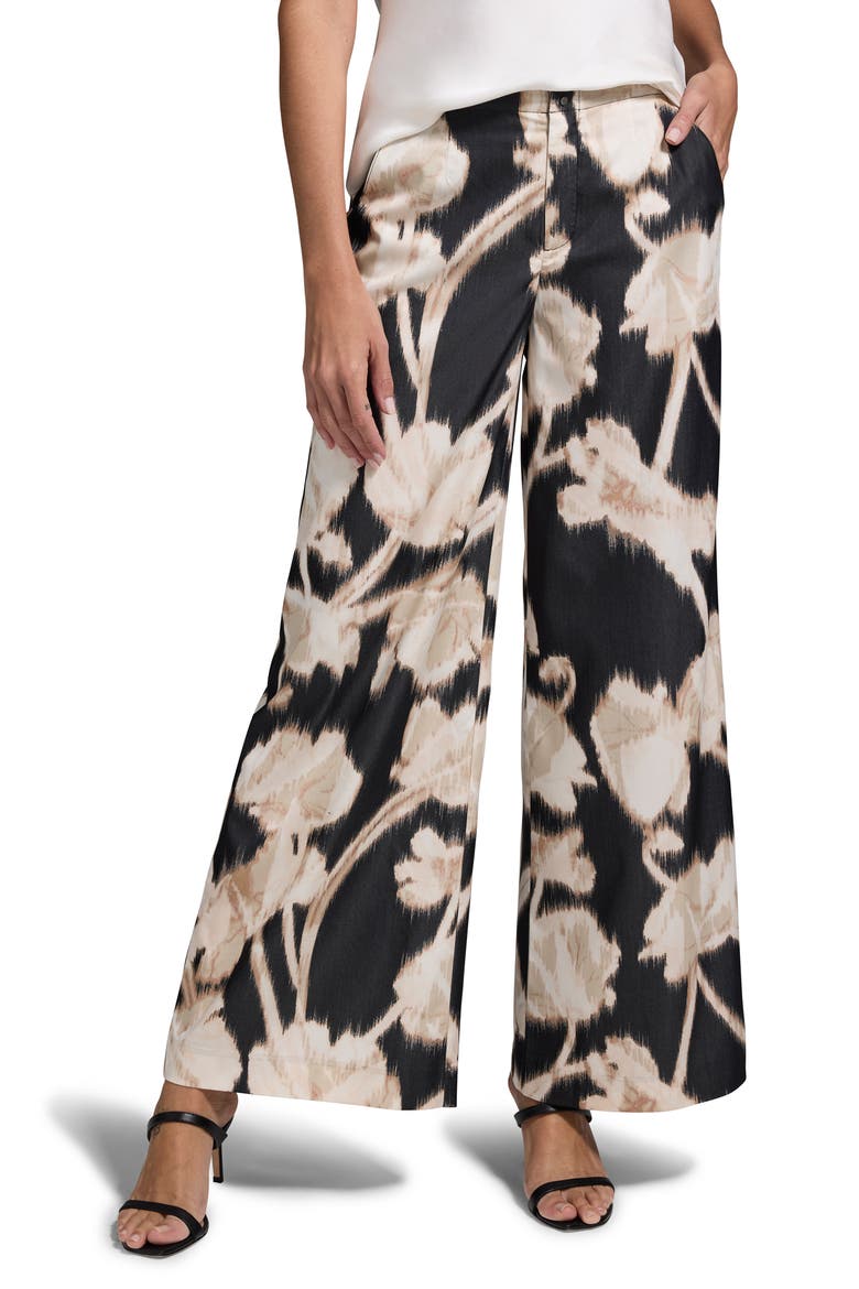 Midnight Florals Wide Leg Pants, Main, color, BLACK MULTI