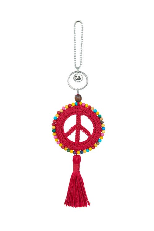 The Sak Yarnicharmz Crochet Peace Dangle