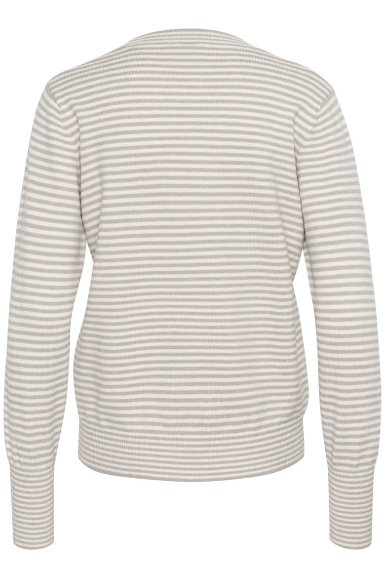 Kanala Round Neck Tight Knit Pullover, Alternate, color, Chalk/Grey