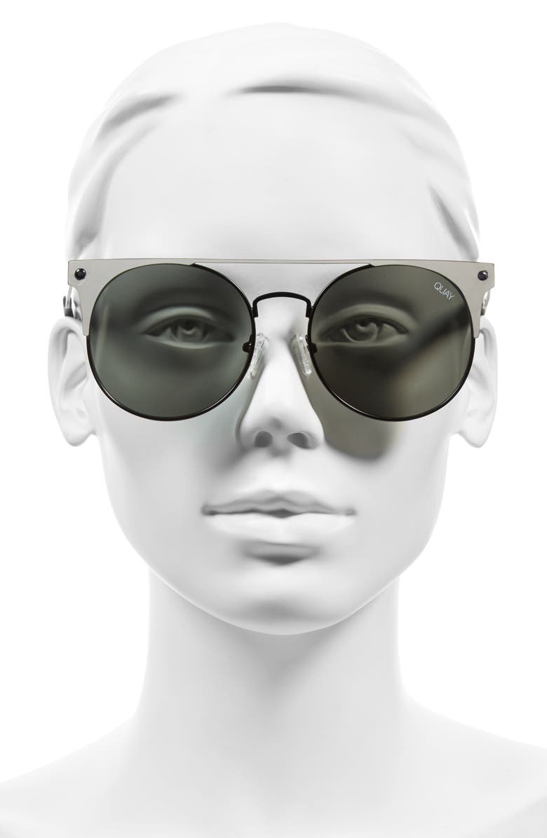 QUAY Australia The In Crowd 55mm Round Sunglasses, Alternate, color,