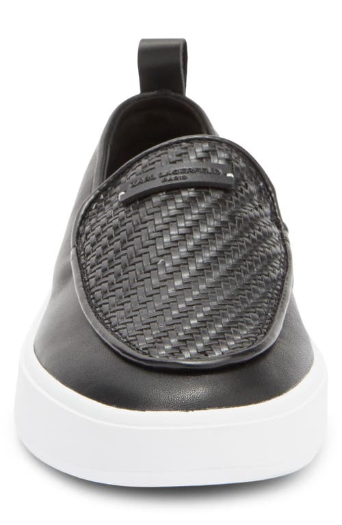 Karl Lagerfeld Woven Slip-on Sneaker In Black