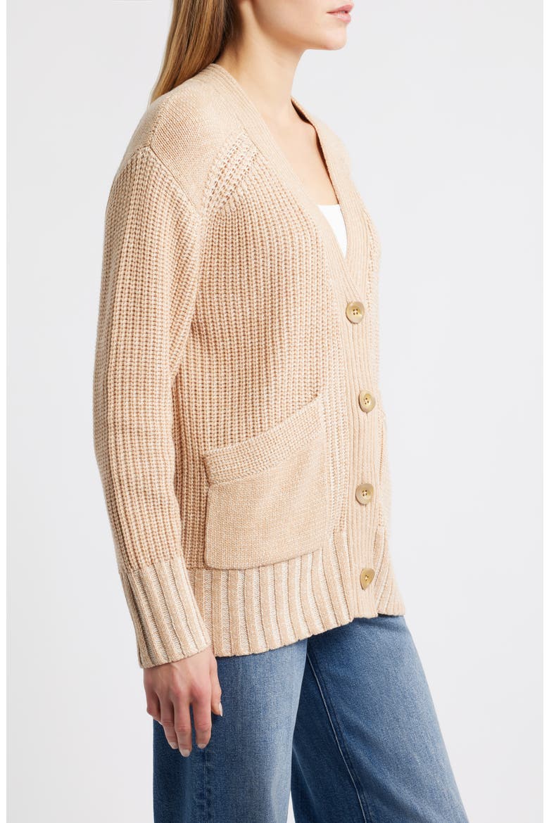 Cotton Blend Cardigan, Alternate, color, CHAMPAGNE