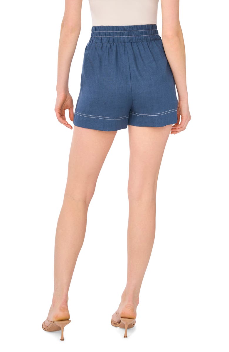 Halogen<sup>®</sup> Contrast Stitch Pull-On Shorts, Alternate, color, Denim Heather