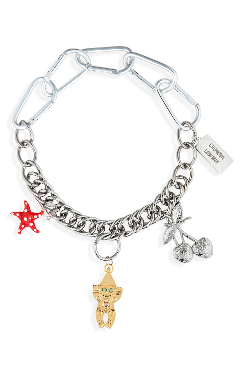 Chopova Lowena Gnome Cherry Star Charm Necklace, Main, color,