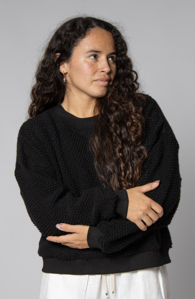 LEISURE LAB Niseko Wool Crewneck, Alternate, color, Apres Noir