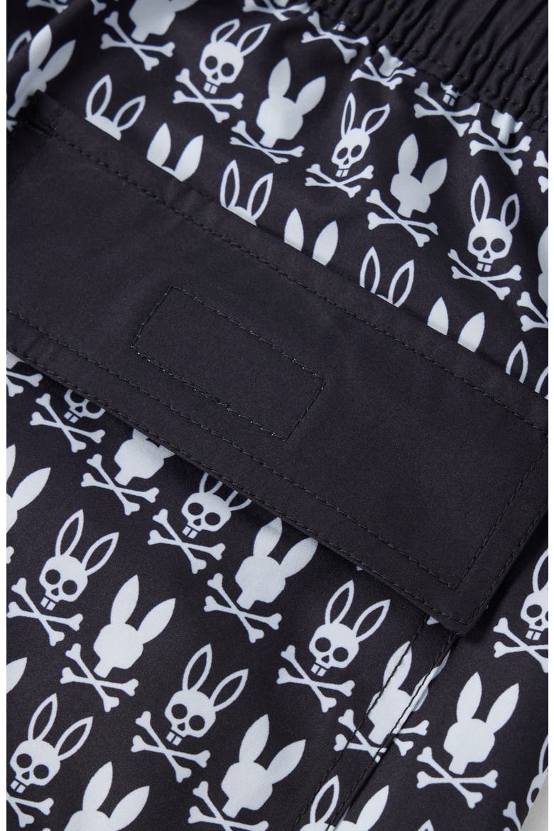 Tilden Print Swim Trunks, Alternate, color, BLACK