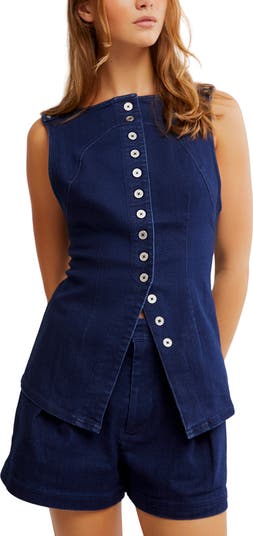 Salone Denim Vest & Shorts Set