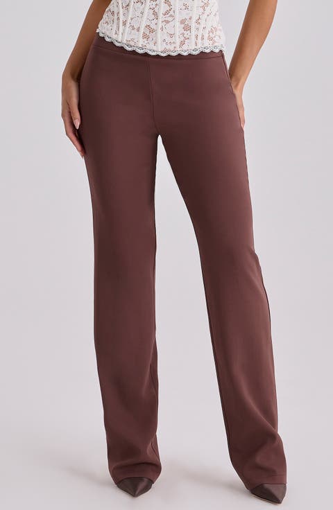 Chiara Straight Leg Crepe Trousers
