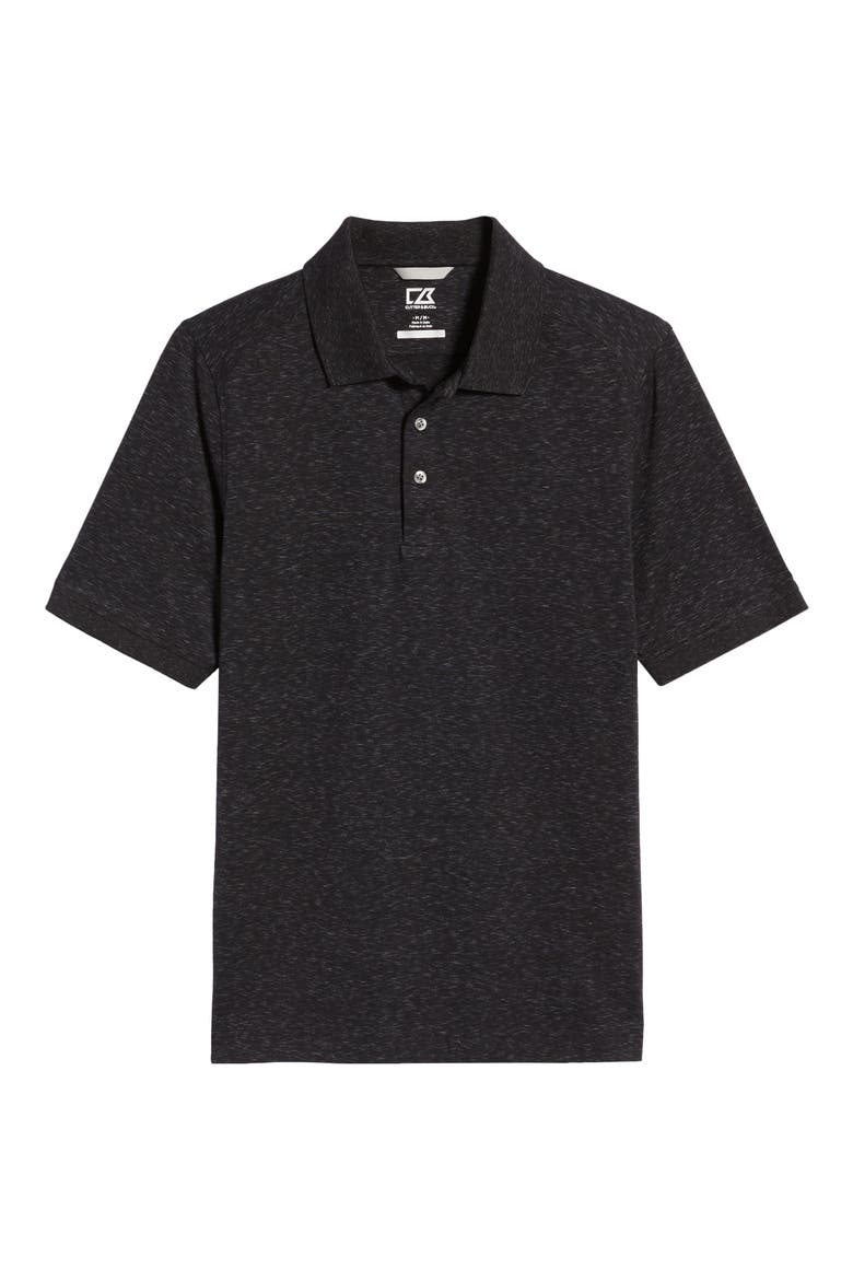 Advantage Space Dye Jersey Polo, Alternate, color, DARK BLACK