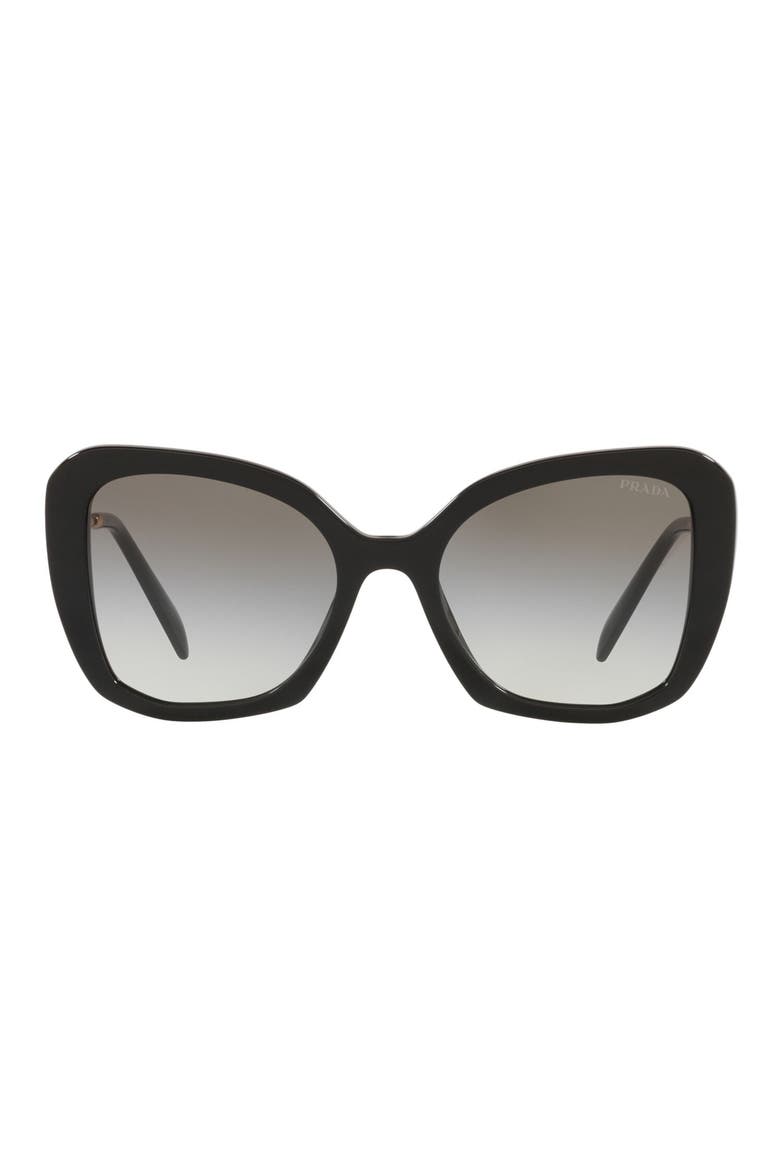 54mm Cat Eye Sunglasses, Main, color, BLACK/ GREY GRADIENT