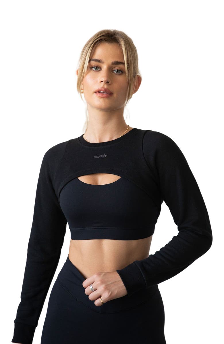 Rebody Active Sport X Shrug Sweatshirt, Main, color, Metropolis Black/Slate